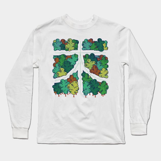 Tree 木 Long Sleeve T-Shirt by againstbound